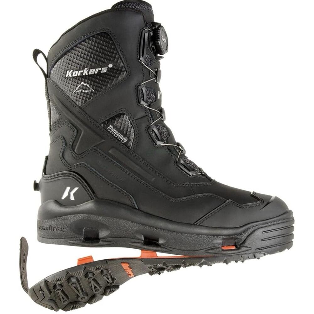 Korkers Boots Men's 9 IceJack Pro Safety Winter Work Boots Ninety Degree Sole